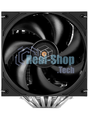 Кулер для процессора Thermalright Royal Pretor 130 (4-pin PWM, 158мм, Ni/Cu, 6x6мм, 1x120+1x130мм, 80.45CFM/81.88CFM, 29.4dBA/28.3dBA, 2150PM/1750RPM, S: 1200, 1700, 1851, 2011, 2066, 115X, AM4, AM5, silver, black)