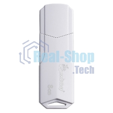 Флешка USB SmartBuy CLUE white (SB8GbCLU-W), 8Gb, USB 2.0, R/W 30/15, белый