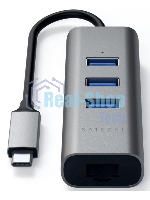 USB-концентратор Satechi ST-TC2N1USB31AM, USB Type-C, USB 3.0/RJ-45, USB Type-C