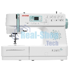 Швейная машина Janome HD6130 белый/зеленый, компьютеризированная, горизонтальный, 30 операций, автоматическая петля