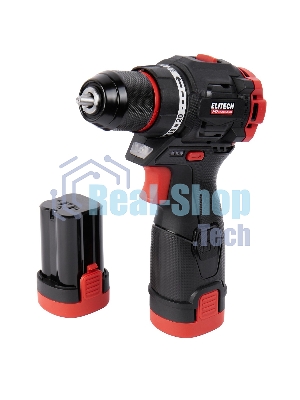 Дрель-шуруповерт Elitech CD 16L2, 16 В, 2 Ач, 55 Нм, бесщеточный