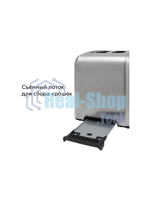 Тостер BQ T2002 Steel-Black, Мощность 950 Вт, 9 степеней поджаривания