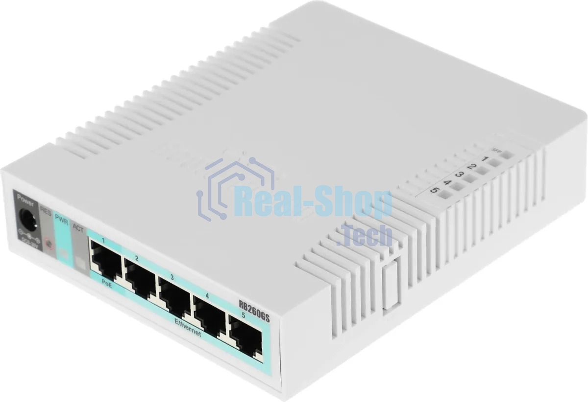 Коммутатор MikroTik CSS106-5G-1S 5PORT 1000M