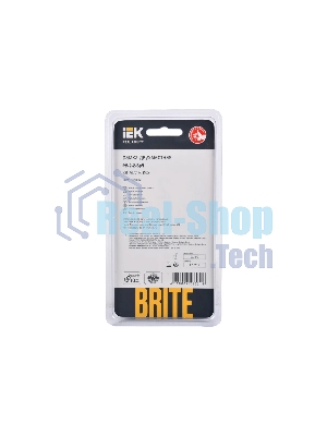 Рамка 2-местная IEK BRITE РУ-2-2-БрЧ стекло черный