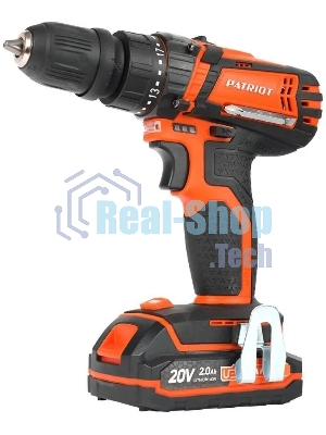 Дрель-шуруповерт Patriot BR 203UES, 20 В, 2 Ач, 30 Нм, щеточный