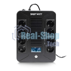 Источник бесперебойного питания SMARTWATT UPS SAFE PRO LCD 600 Line-interactive 600VA/360W Brick (Euro x8, USB, RJ11/RJ45 protection, LCD, 275x210x9