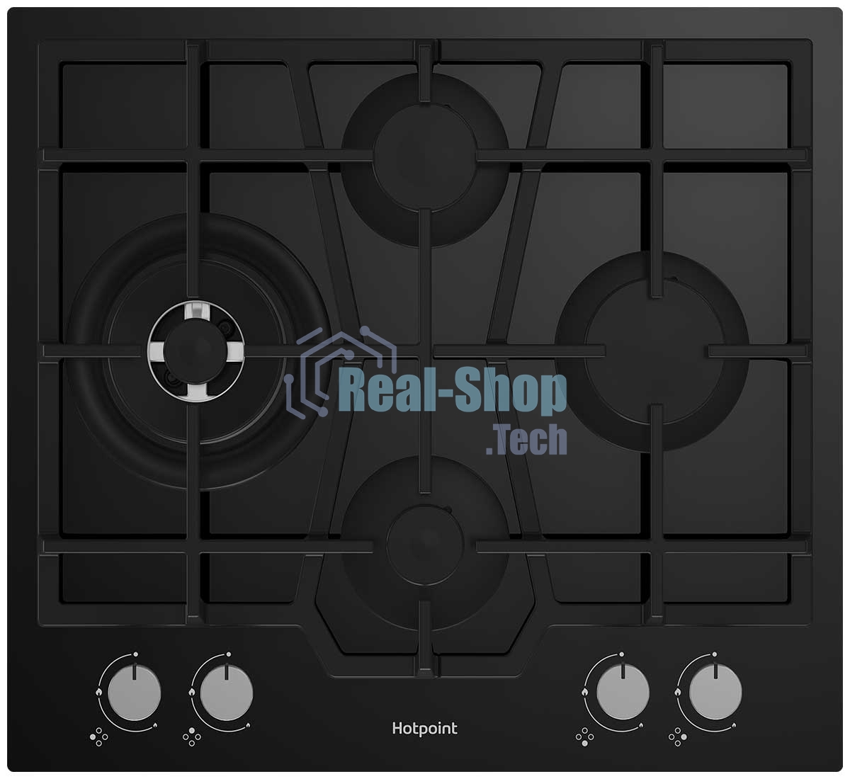 Газовая варочная поверхность Hotpoint HG 62FD/BK черный
