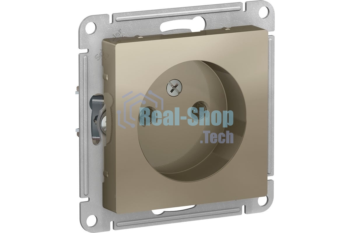 Механизм розетки 1-м СП AtlasDesign без заземл. 16А шампань SchE ATN000541