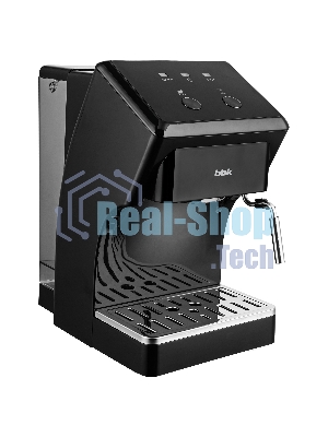 Кофеварка рожковая BBK CM1502 черный, исп. кофе - молотый, 1,5 л, 1050 Вт, 15 Бар