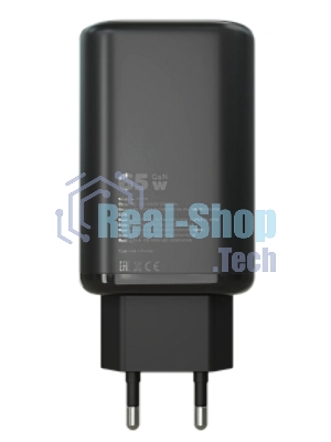 Сетевое зарядное устройство MORE CHOICE NC79a 1USB+2Type-C 3.0A PD 65W быстрая зарядка для Type-C 2м, черный