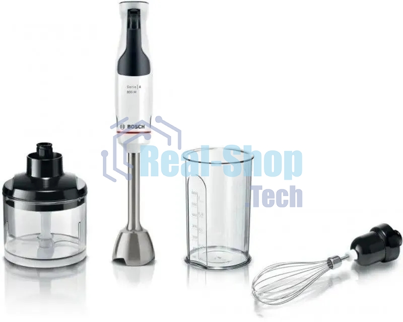 Блендер погружной Bosch MSM4W421 белый, 800 Вт, плавная регулировка, турбо