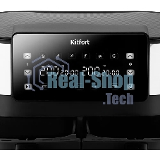 Аэрогриль Kitfort КТ-2259 черный, 2850 Вт, 7.6 л, сенсор, 6 программ