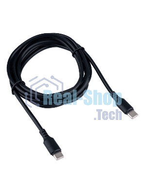 Кабель USB2.0 Cablexpert CC-USB2-CMCM-100-1.8M, Type-C/Type-C, 5A, 100Вт, PD/QC3.0, медь, 1.8м, черный, пакет