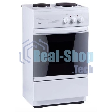 Плита электрическая Flama CE 3201 W белый, конфорок 2 шт, духовка 30 л, 50 см x 85 см x 36 см
