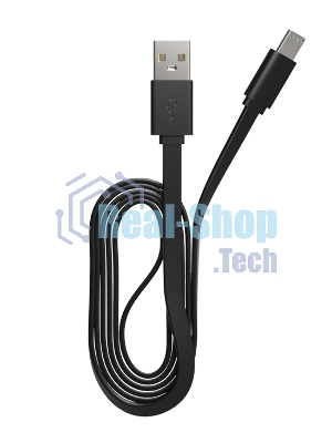 Кабель Maxvi MC-01F black USB-A - microUSB, 2A Плоский кабель, ток макс. нагрузки 2А, макс. напряжение 5V; стандарт USB 2.0; длина 1м, материал PVC, черный