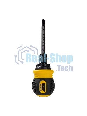 Двухсторонняя отвертка с трещеткой Deli DL626010 PH2+SL6x85мм 6/PH2x85мм. Материал биты: Cr-V. Общая длина: 95-140 мм. Диаметр хвостовика: 6,3 мм.