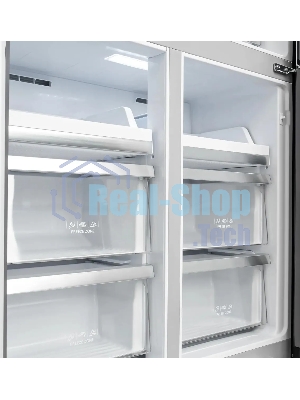 Холодильник LEX LCD505GIGID золотистый трехкамерный 321/144л морозилка снизу, No Frost, Side by Side