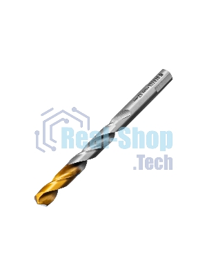 Сверло спиральное по металлу Denzel 12 x 151мм, Р6М5, Golden Tip