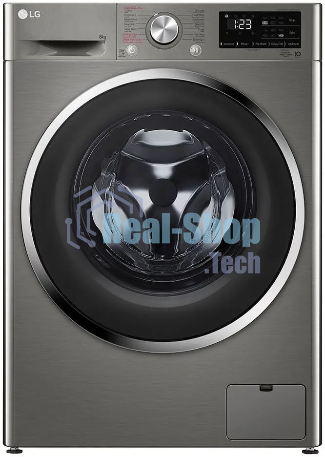 Стиральная машина LG F4R6VYGCP серебристый, загрузка фронтальная 8 кг, 1400 об/мин, класс A