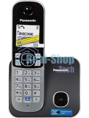 Телефон беспроводной (DECT) Panasonic KX-TG6811RUB черный Беспроводной DECT,40 мелодий,телефонный справочник 120 зап.