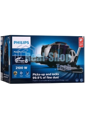 Пылесос Philips FC9734/01 фиолетовый, 470/2100 Вт, уборка сухая, пылесборник контейнер 2 л