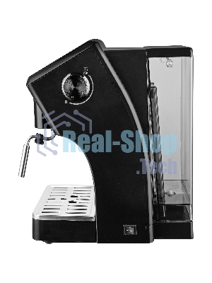 Кофеварка рожковая BBK CM1502 черный, исп. кофе - молотый, 1,5 л, 1050 Вт, 15 Бар