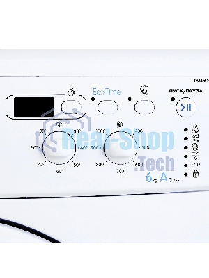 Стиральная машина Indesit IWSD 6105 B (CIS).L белая, загрузка фронтальная 6кг, 1000 об/мин., класс: A