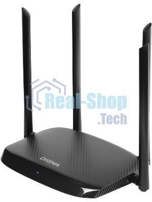 Роутер беспроводной Digma DWR-AC1201 AC1200 10/100BASE-TX черный (упак.:1шт)