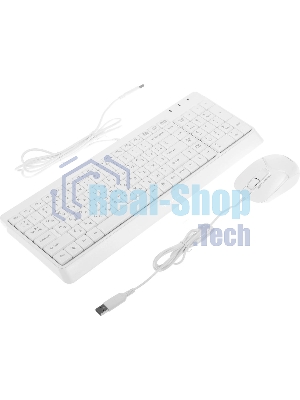 Комплект клавиатура+мышь A4Tech FStyler F1512 проводной, USB, 1200 DPI, белый