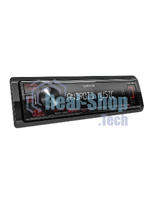 Автомагнитола Kenwood KMM-105, 1 DIN, USB Type-A, AUX, съёмная панель