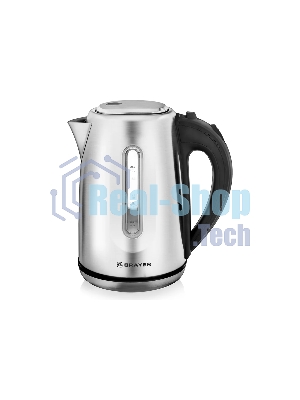 Чайник электрический BRAYER BR1014, 2200 Вт, 1.7 л, нержав.сталь, индикат. уровн. воды, автоотключ