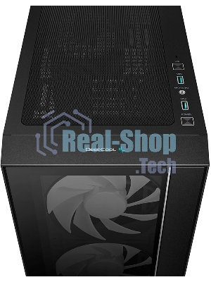 Компьютерный корпус Deepcool MATREXX 55 V4 без БП, боковое окно (закаленное стекло), 3xARGb LED 140мм вентилятора спереди, 1xARGb LED 120мм вентилятор сзади, черный, ATX