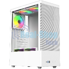 Компьютерный корпус ACD Citadel 108W ATX, Type-C + 2XUSB ports + HD audio combo, Mesh, TG, белый
