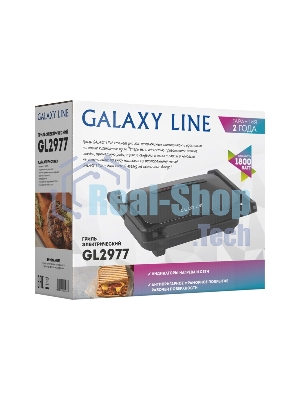 Гриль электрический Galaxy Line GL 2977, черный, механическое управление, 1800 Вт
