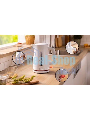 Чайник Bosch TWK3M121 1,7 л, 2400 Вт, белый