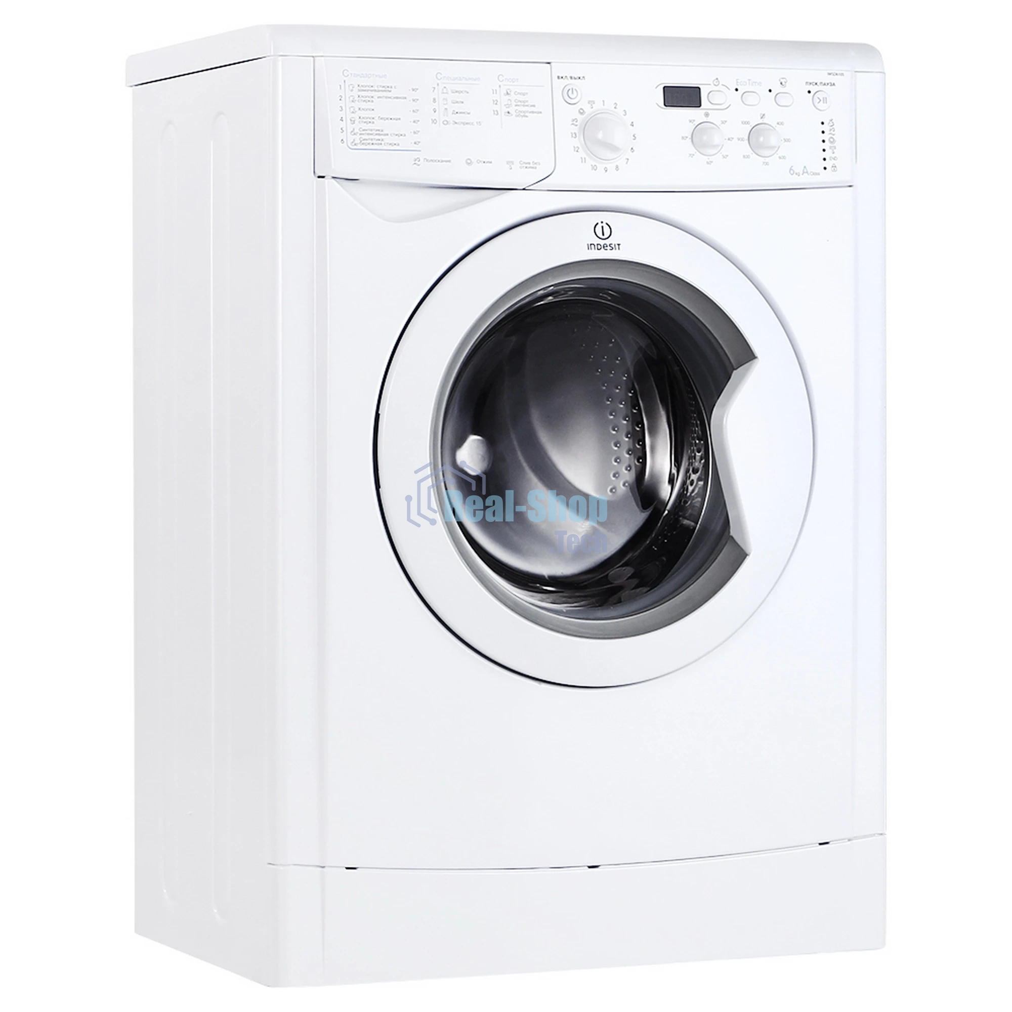 Стиральная машина Indesit IWSD 6105 B (CIS).L белая, загрузка фронтальная 6кг, 1000 об/мин., класс: A