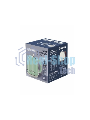 Чайник электрический Sakura SA-2187GR 1.7 л, зеленый/серый