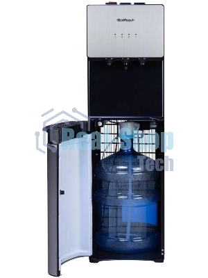 Кулер для воды Hotfrost V400AS, нижняя загрузка, нагрев 90 °С, охлаждение 10 °С, серебристый/черный