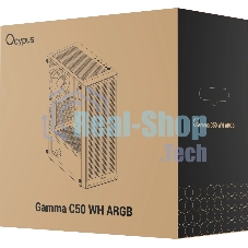 Компьютерный корпус Ocypus Gaммa C50 WH ARGB, MATX, USB 3.0*1+USB 2.0*2, FRONT 3x120мм ARGB, REAR 1x120мм ARGB