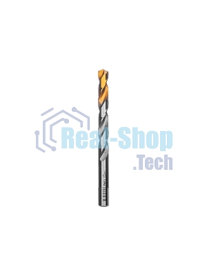 Сверло спиральное по металлу Denzel 12 x 151мм, Р6М5, Golden Tip