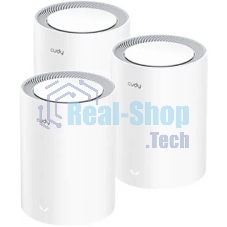 Бесшовный Mesh роутер Cudy M1800(3-Pack) AX1800 10/100/1000BASE-TX белый (упак.:3шт)