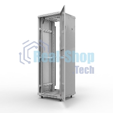 Шкаф серверный NTSS Премиум NTSS-R47U60100GS, напольный 47U 600x1000мм пер.дв.стекл металл 900кг серый 2210мм IP20