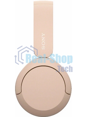 Беспроводные наушники Sony WH-CH520 бежевый, накладные, Bluetooth, быстрая зарядка, до 50 ч
