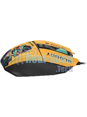 Мышь проводная A4Tech Bloody W63 Max Renegade желтый, 12000 dpi, USB, кнопки - 7