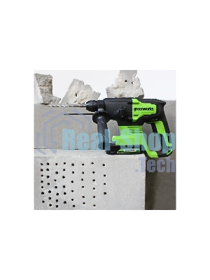 Перфоратор GreenWorks GD24SDS, SDS-plus, 24 В, 2 Дж, от аккумулятора