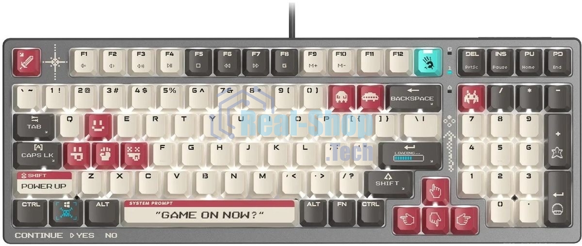 Клавиатура A4Tech Bloody S98 Pixels Red проводная USB серый/бежевый