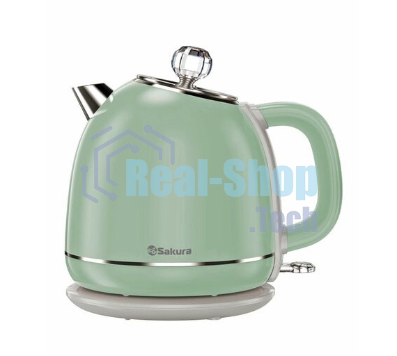 Чайник электрический Sakura SA-2187GR 1.7 л, зеленый/серый