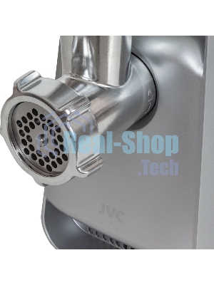 Мясорубка электрическая JVC JK-MG124 белый, 2000 Вт, 2.0 кг/мин, реверс, защита от перегрузки, насадки - 4
