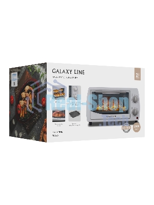 Мини-печь Galaxy Line GL 2626, белый, 10 л, 1000 Вт, таймер на 60 минут, индикатор работы, автоотключение