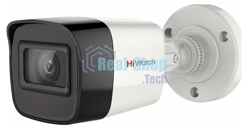 Уличная цилиндрическая аналоговая камера HiWatch DS-T280(B)(2.8мм), 1920х1080, 2 Мп, CMOS, до 20 м, IP66